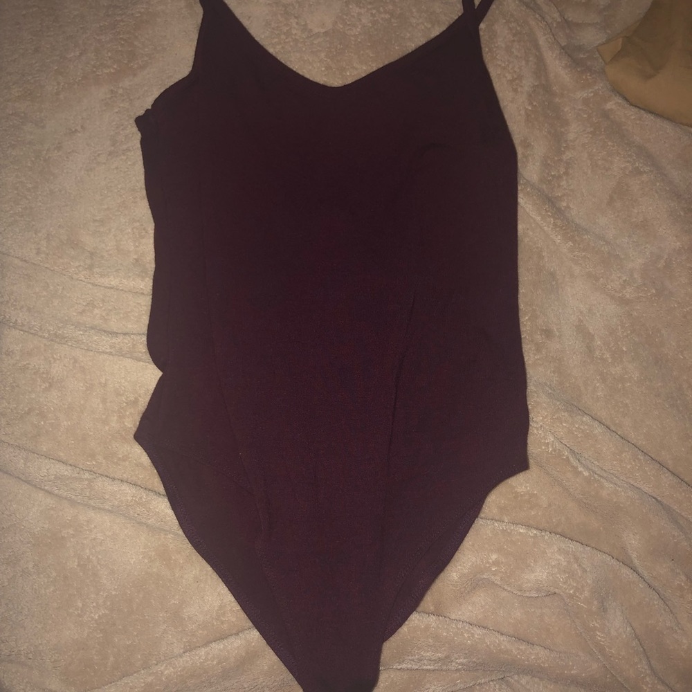 burgundy bodysuit